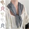 Pure Color Triangle Scarf Hollowed-out Head Wrap Fashion Neck Scarf  Photo Props