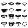 Chocker Sexy Heart Lock Key Rivets Black Goth Punk Chokers Gothic Choker Necklace for Women Hip Hop Bondage Cosplay