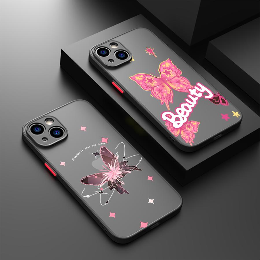 Beautiful Butterfly Art Funda Back Phone Cover Case for iPhone 17 Pro Max 16 Plus 11 13 Mini Air XS XR 14 15 7 8 SE 12