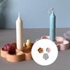 Floral Silicone Candle Holder Tray Food Grade Safe Flexible Long Candle Tray For Home Decor Party Centerpiece