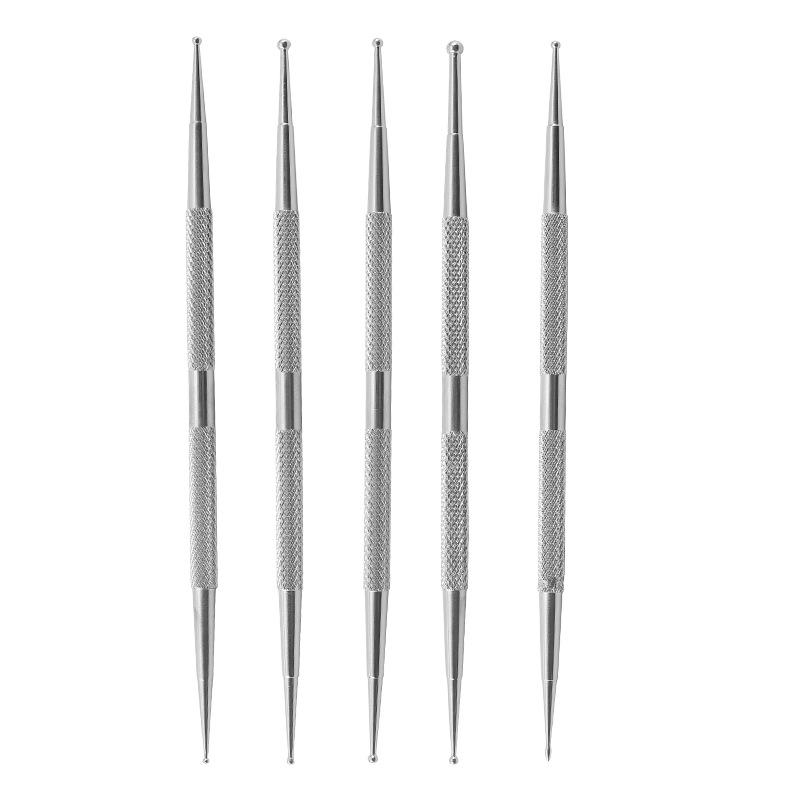 Stainless Steel Embossing Dotting Pen - Double-Ended Nail Art Shaping Tool