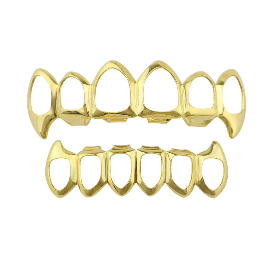 1 Set Hip Hop Teeth Top and Bottom Mouth Teeth Grills Fashion Removable Braces