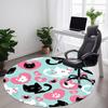 1 шт. Кошка, Ковер в форме сердца, Круглый, Нескользящий, Прочный, Большого размера, Офисный ковер, Подходит для офиса
