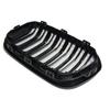 2PCS Car Front Bumper Kidney Grills For BMW F20 F21 LCI 120i 1Series 2015-2017 Double Slat Line Replacement Grill Racing Grille