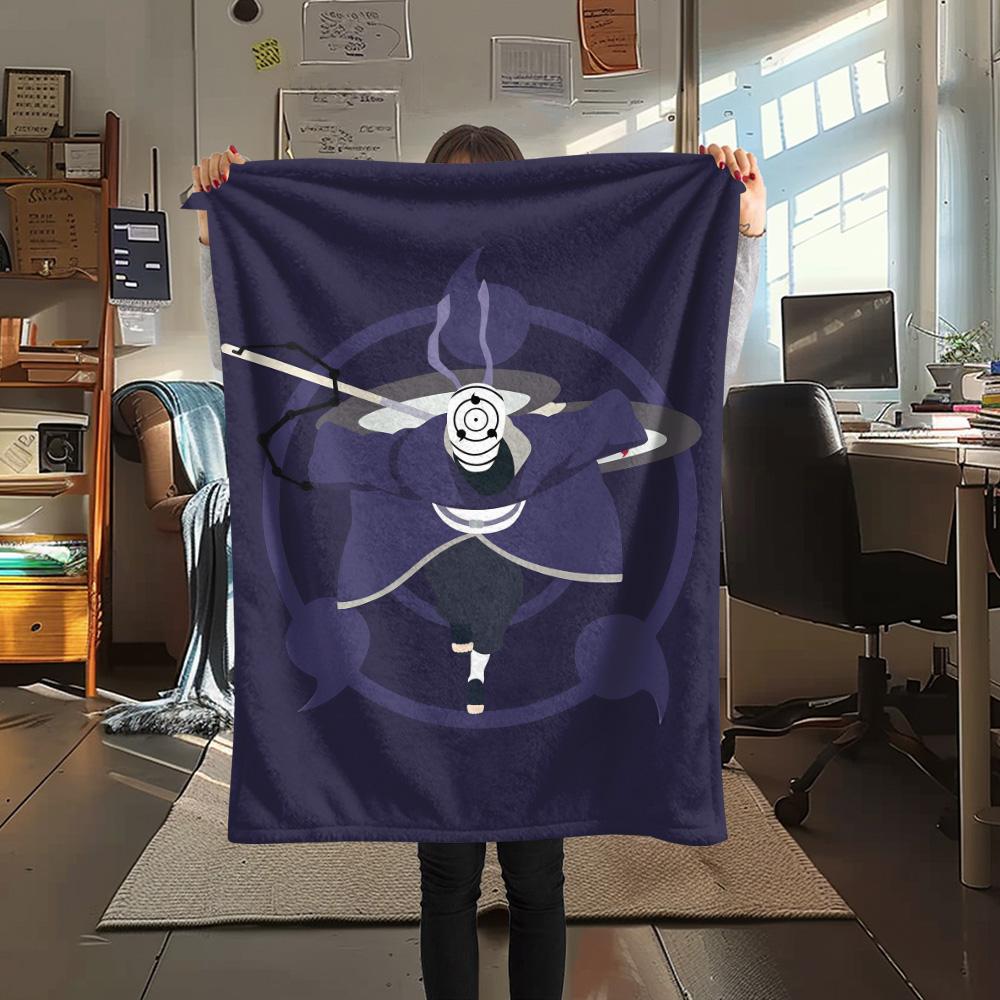 Obito Uchiha Flannel Blanket, High quality Comfortable for All Seasons, Home Decor, Warmth and Comfort