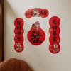 Chinese Style Snake Year Couplet Cartoon Door Stickers Four-character Couplet  for Wall Window Door