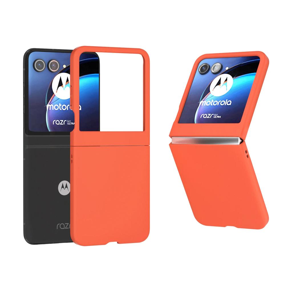 Ультратонкий чехол-книжка Candy Color с ощущением кожи для Motorola Moto Razr 50 Ultra 40 Ultra Razr 50 5G, ПК с защитной пленкой, задняя крышка