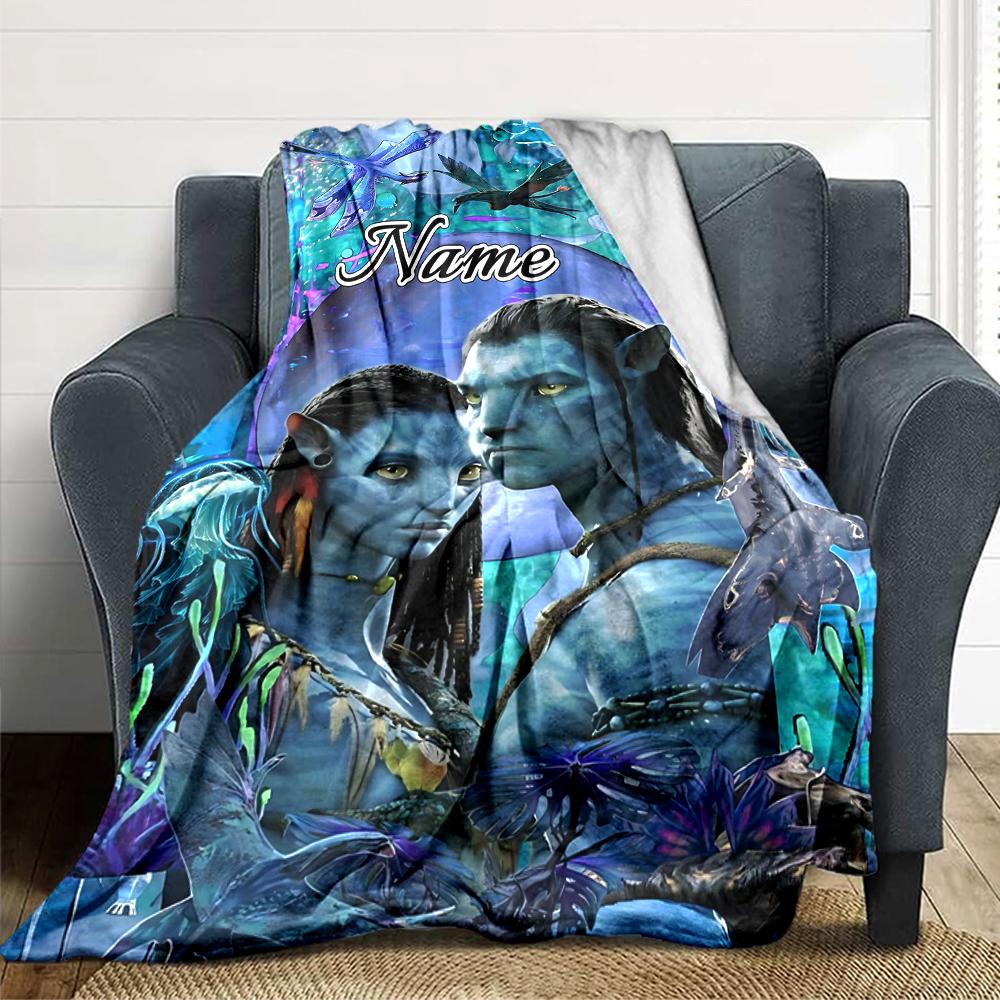 Custom Name Avatar Water'S Journey Party Blanket For Couch Bed Plush Cozy Fuzzy Blanket Super Soft Warm Blankets For Fall And Winter 0916290