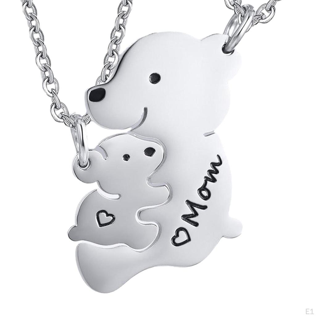Подарок на день матери, набор подвесок с медведем для мамы, модное ожерелье для мамы, сына, дочки, подвеска и ребенок