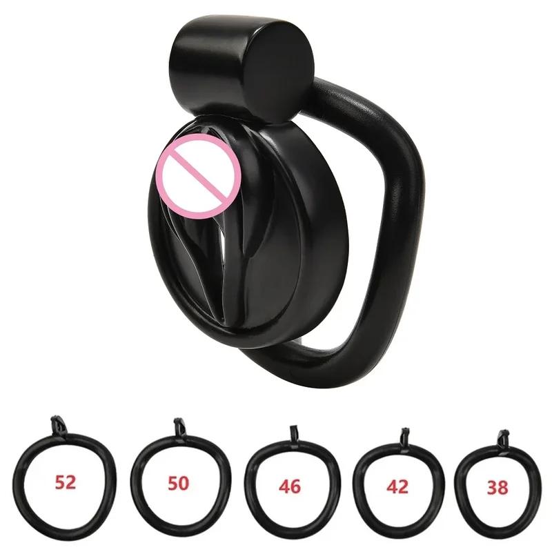 Розовый мужской пенис, клетка верности, набор, клетка верности для птиц, пояс с кольцами 5 размеров, кольцо для воздержания, замок, бондаж, секс-игрушка для раба