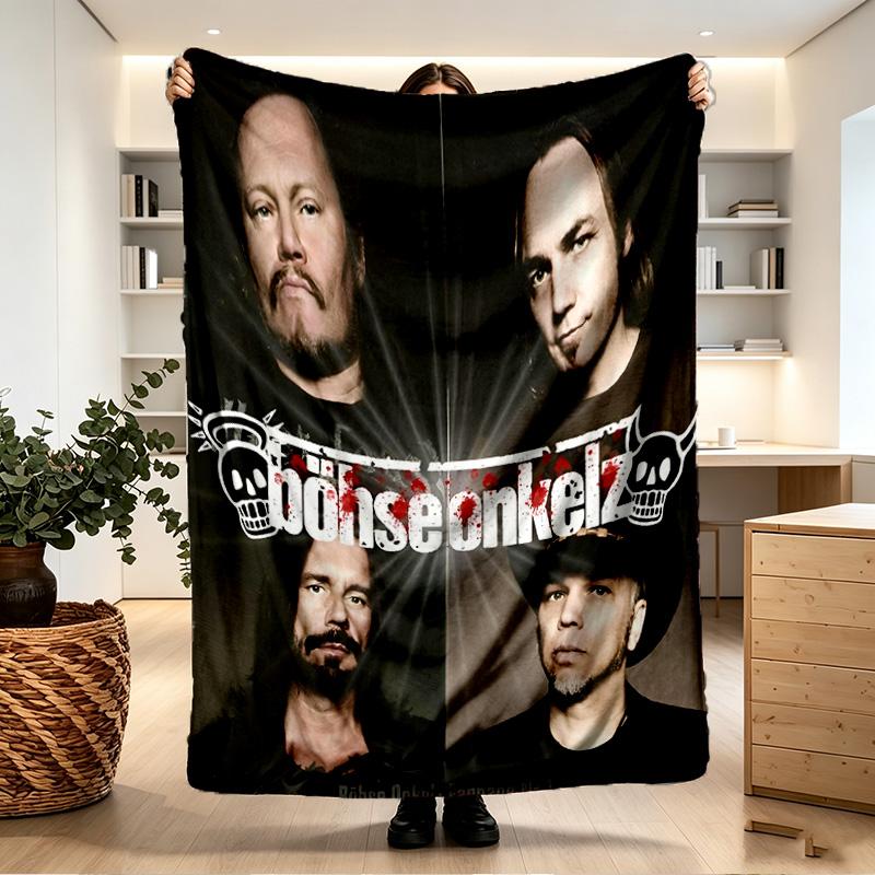 Bohse Onkelz Print Blanket - Soft & Comfortable, for Bedroom, Travel, Sofa, Home Decoration - Birthday Christmas Gift for Friend