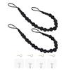 2Pcs Minimalist Bead Curtain Buckles Farmhouse Style Curtain Tie Rope  Drapes Binding