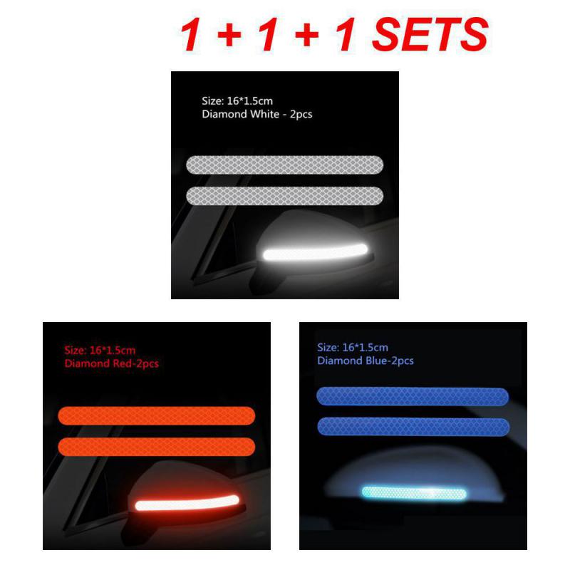 2/3/4SETS Reflective Film Reflective Warning Universal Long Service Life Strong Reflectivity. Car-styling Accessories