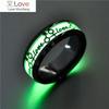 Любовные Кольца Мужские Модные Письменные Женские Кольца Любители Ювелирных Изделий Свадебные Пары Серебристый Цвет Мальчик Металл Титановая Сталь Светящиеся Аниллос