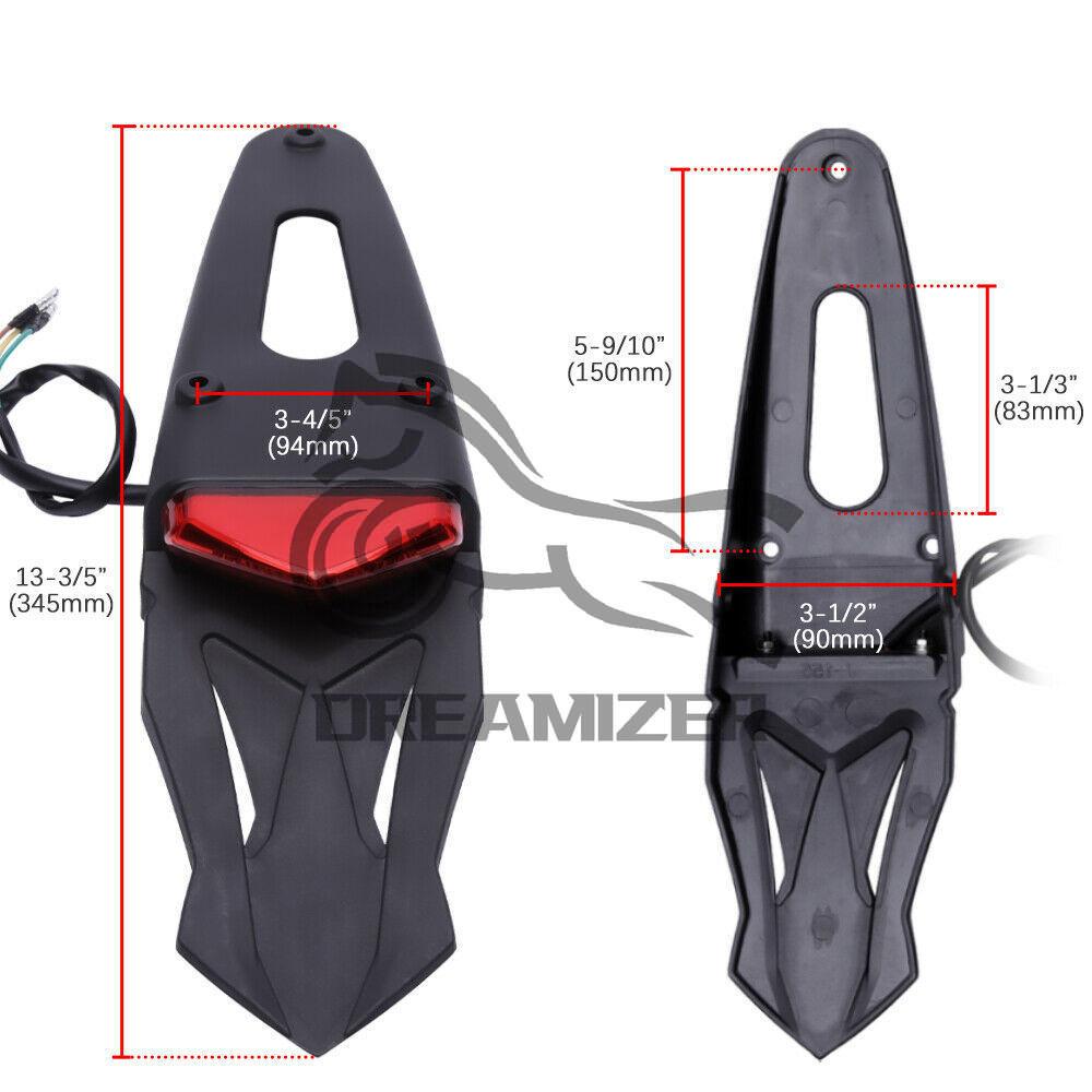 Мотоциклетный 12 светодиодный задний фонарь на заднем крыле, задний стоп-сигнал для внедорожного эндуро, велосипеда, универсальный чехол на колесо, брызговик, задняя грязь
