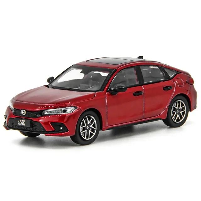 QLN2 1/43 Scale Honda Civic Hatchback 2023 Red Diecast Model Car Collection