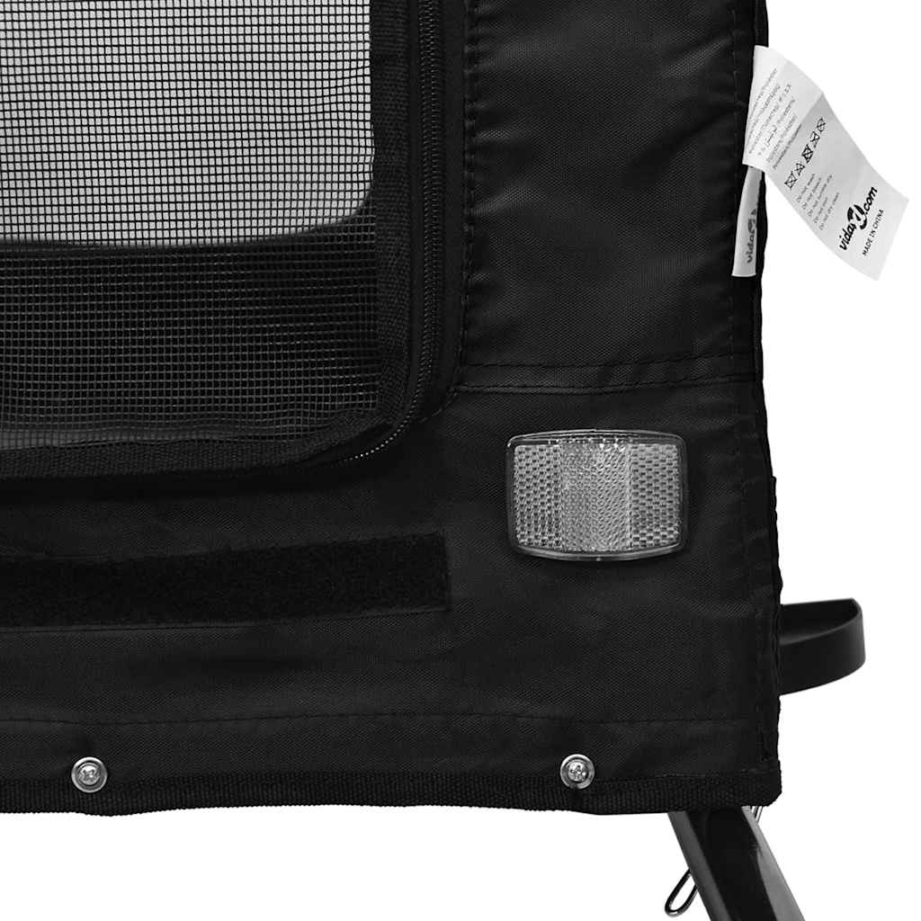 Bicycle Trailer for Dogs Black Oxford Fabric and Iron