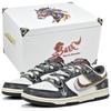 Кроссовки Dunk Скользкие Устойчивые к истиранию Низкие Скейтбордические Мужские Белый Черный Серый IM6670-202(Team1676-S-BOX
