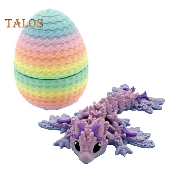 3D-печатное яйцо дракона, красочное яйцо с драконом внутри, шарнирная фигурка дракона, гибкая игрушка-фиджет для детей, наполнители для пасхальной корзины