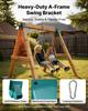 VEVOR Swing Set Brackets, Heavy-Duty A-frame Set Hardware, with 2 A-Frame Swing Brackets & 4 Hangers
