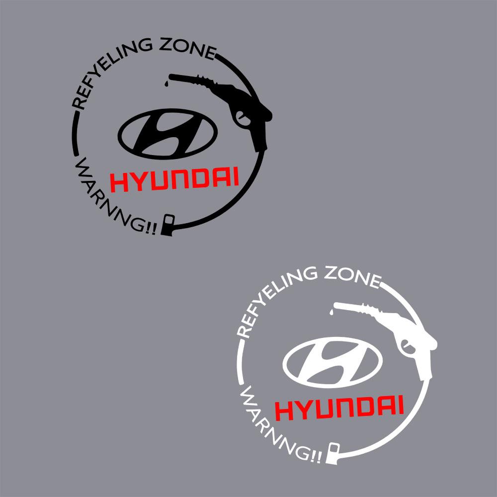 1PC Car Stying Logo Fuel Tank Cap Sticker Decals For Hyundai Genesis N-LINE I10 I20 I30 I40 IX20 IX35 Kona Getz Veloster Tucson MM18