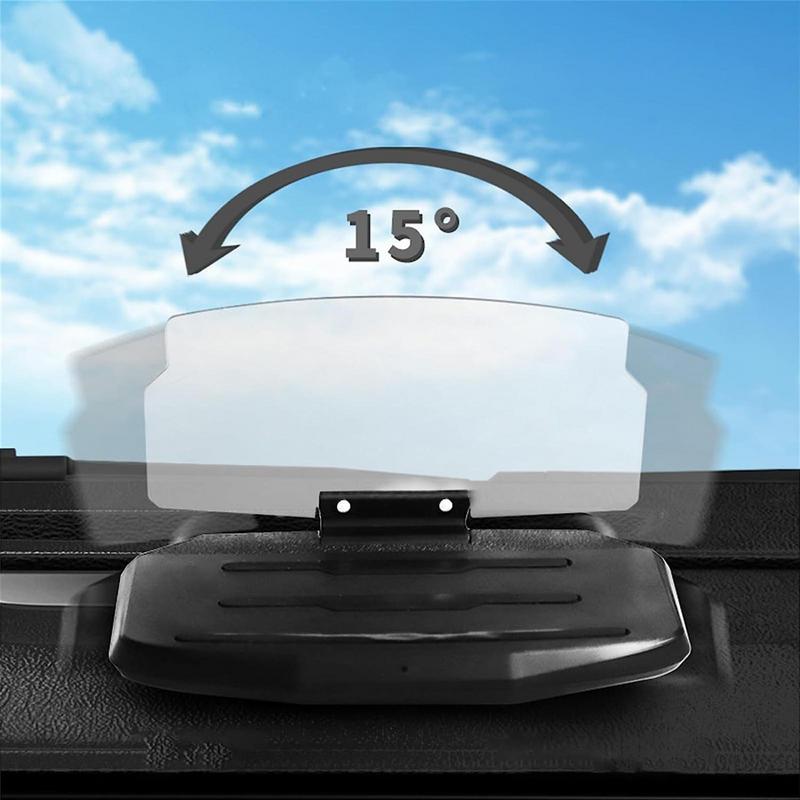 Автомобильный проекционный дисплей HUD проекционный дисплей для автомобиля Регулируемый угол Беспроводная зарядка Регулируемая подставка для дисплея Портативный