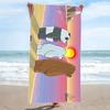 We Bare Bears Cartoon Print Beach Towel, Large Soft Quick Dry Towel for Beach Camping Swimming