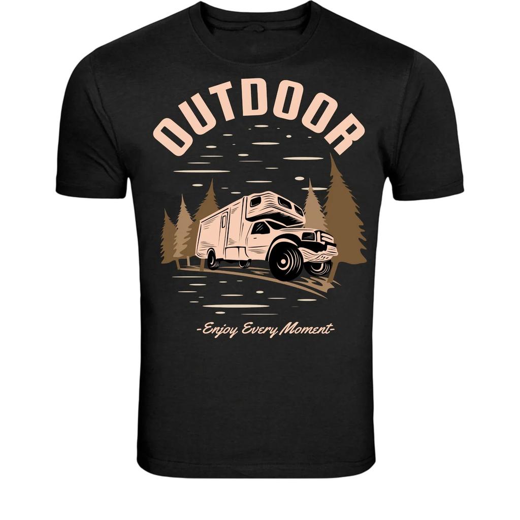 Outdoor Camper Van Adventure T-Shirt - Road Trip Camping Graphic