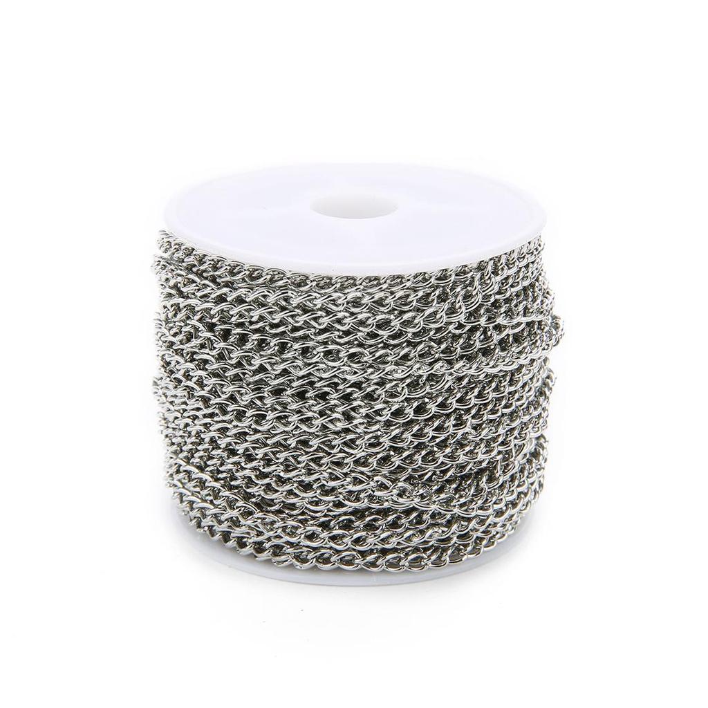 Овальная гальванизированная железная цепочка, кулон, шнурок, ожерелье, DIY, полуфабрикатная металлическая цепочка.