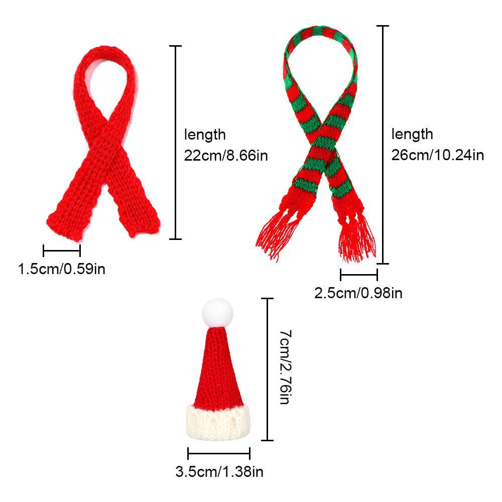Аксессуары Миниатюрная одежда Кукольный шарф Шапка Вязаные шарфы Материал ручной работы Мини Рождественские шапки