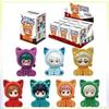 EAKI Jujutsu Kaisen Cat Sitting Party Blind Box Anime Figure Collectible Decor Ornament Birthday Gift Toy