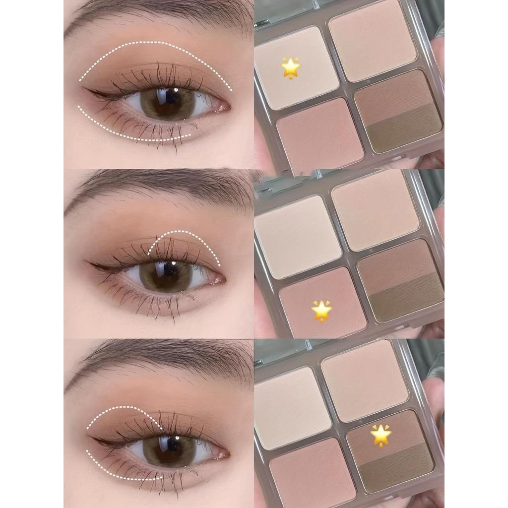 Палитра матовых теней для век из 5 цветов, стойкие коричневые, нюдовые, розовые оттенки, для ежедневного использования, для макияжа, для женщин