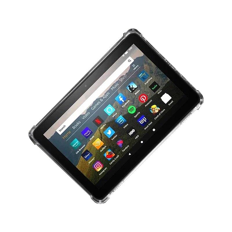 Tablet Case for Kindle Fire HD 10 2021 10.1" Silicone Soft Shell Airbag Cover Transparent Protection Ebook TPU Convenient