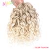 Crochet Hair 10 Inch Synthetic Curly Hair Deep Wave Hair Twist Braid Hair Ombre Blonde Brown Water Wave Braiding Hair Extensions
