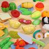 16 шт./компл. Игрушка для резки еды, имитация фруктов, овощей, кожуры, нарезки, обучающая игрушка для малышей, мальчиков и девочек, ролевые игры, кухонные принадлежности, игровой набор