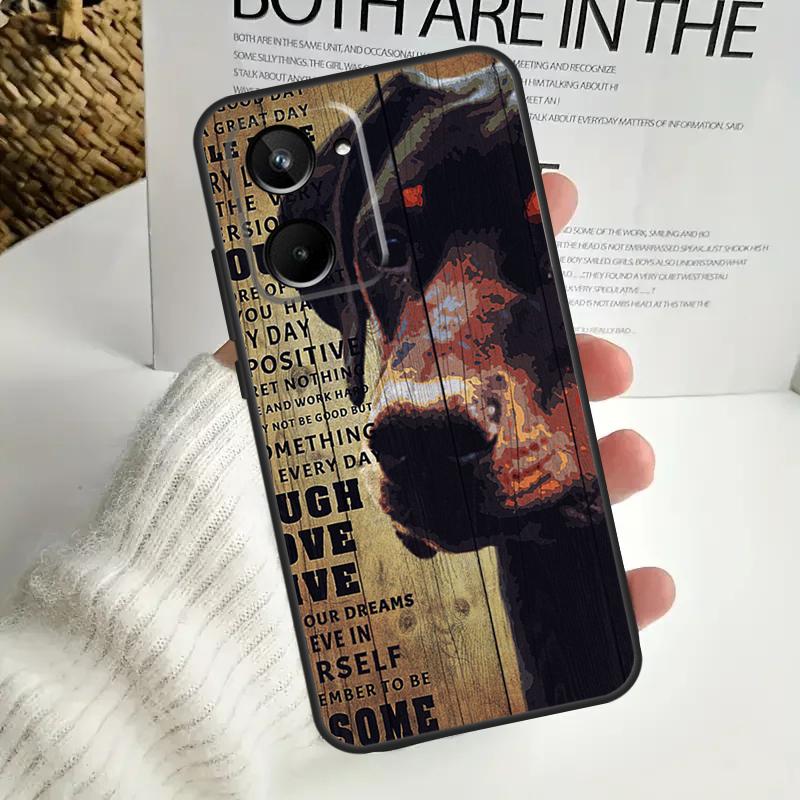 Чехол для телефона Doberman Dog для Realme GT Neo 5 GT5 9 10 11 12 Pro Plus C30 C31 C33 C35 C25s C21Y C51 C55 C67 C53