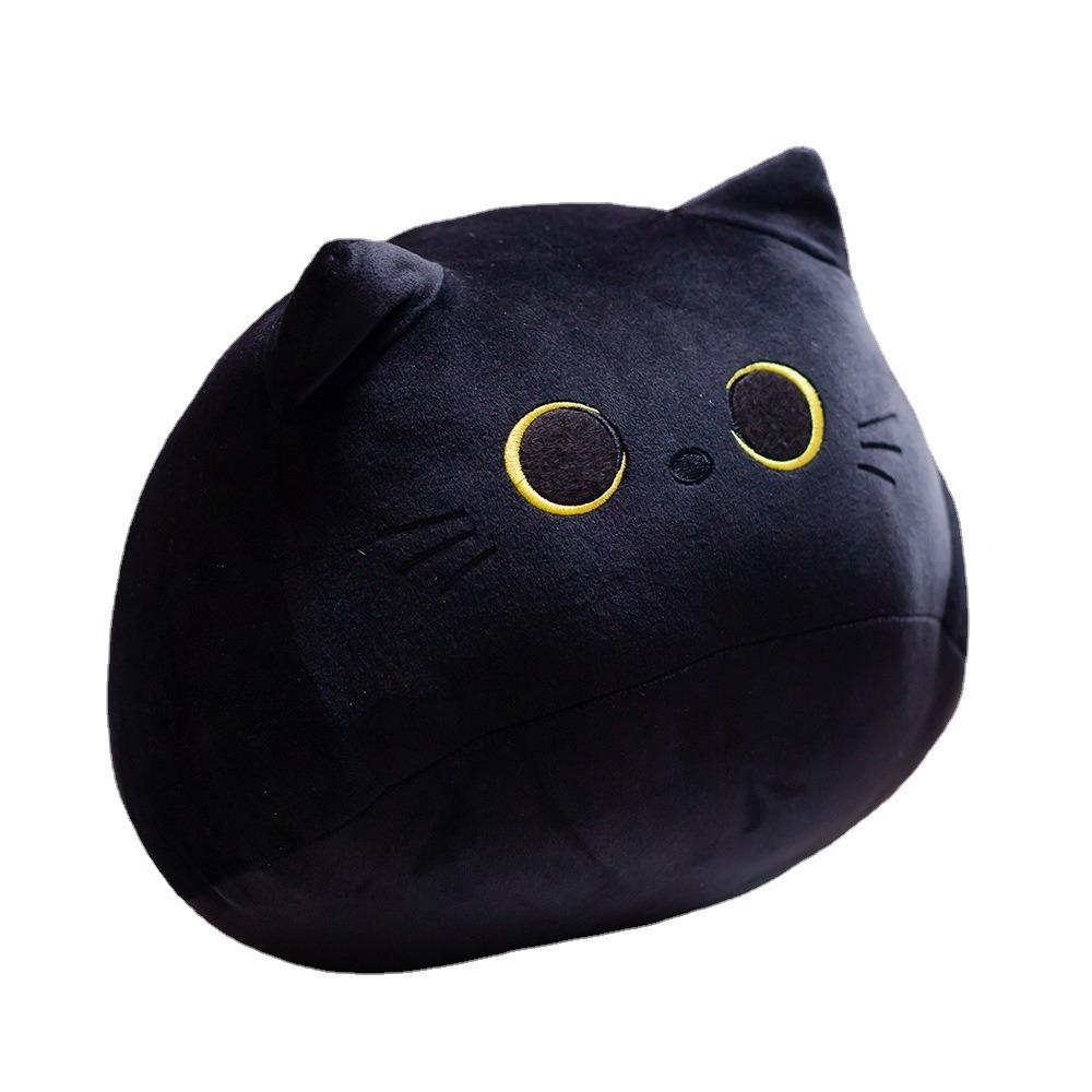 10/30CM Black Cat Plush Pillow Cartoon Cat Head Cat Doll Gift Cuddly Pillow Cushion Doll  Girl