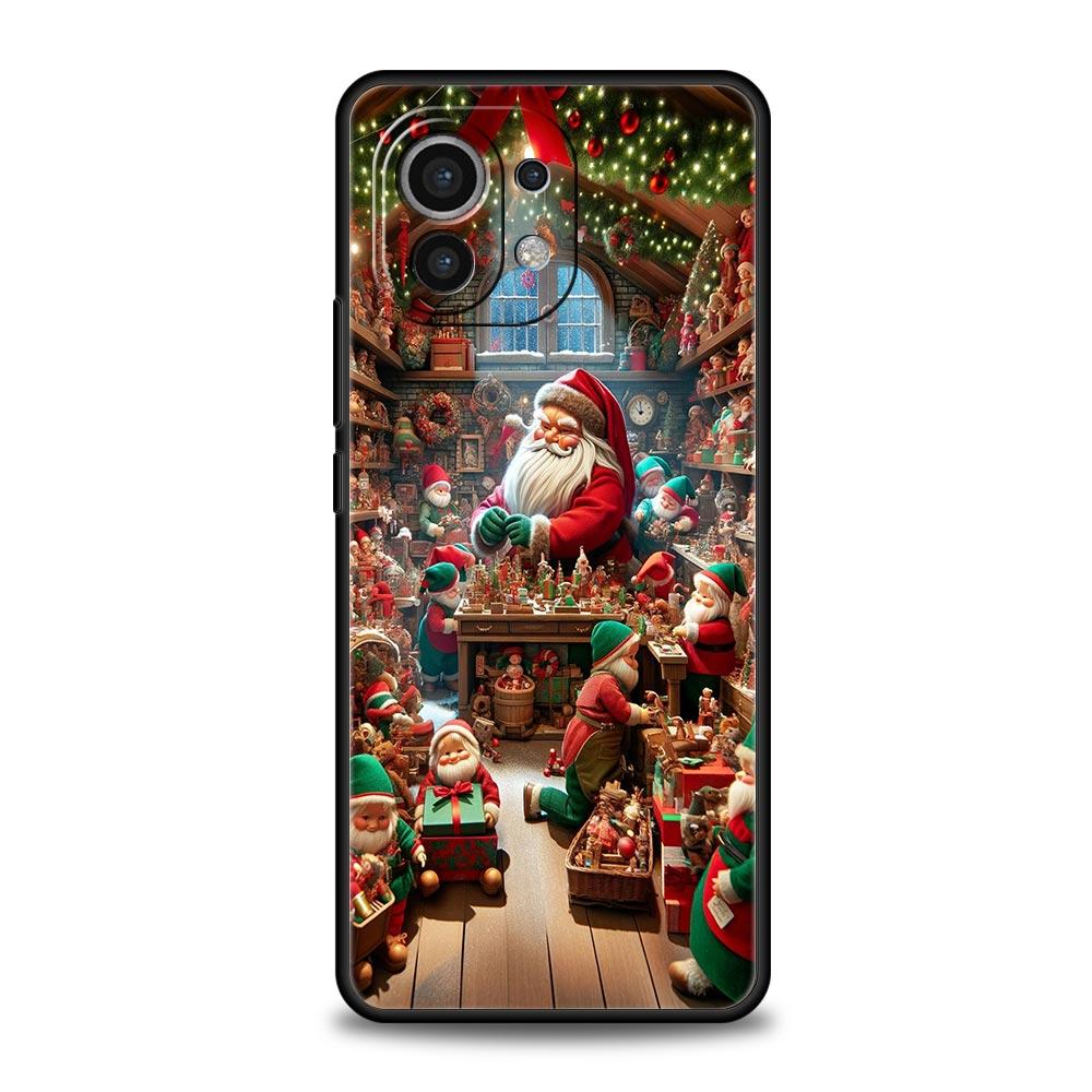 Чехол для телефона на Новый год и Рождество для Xiaomi Mi 17 15 14 13 12 11 Ultra 15T 14T 13T 12T 11T Pro Lite 5G Мягкий ТПУ корпус Fundas