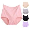 Lady Panties Elastic High Waist Solid Color Sweat Absorption Moisture Wicking Anti-septic Menstrual Period Plus Size