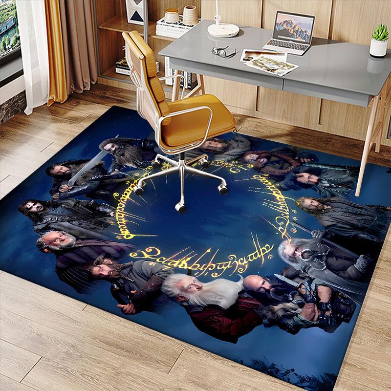 The Lord of the Rings Printed Absorbent Washable Carpet, Non-Slip Bathroom Mats, Kitchen Rugs, Yoga Mat,Living Room Entrance, Camping Picnic Rugs