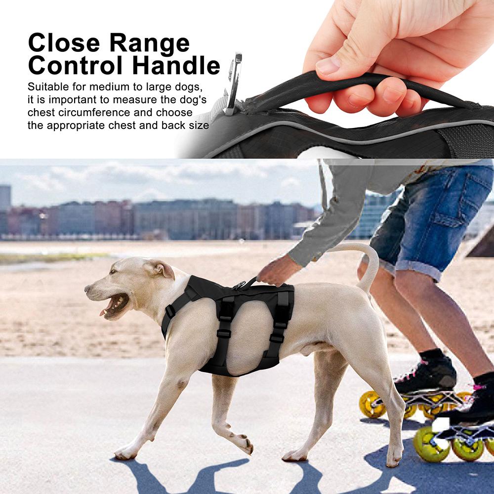 Шлейка для больших собак, дышащая нейлоновая шлейка для собак, светоотражающий жилет для домашних животных, регулируемая шлейка для маленьких, средних и больших собак, питбуль