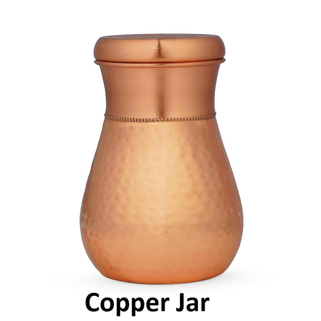 Pure Copper Jar Bedside, Office Tables, Shop Etc. (Kalash Jar)