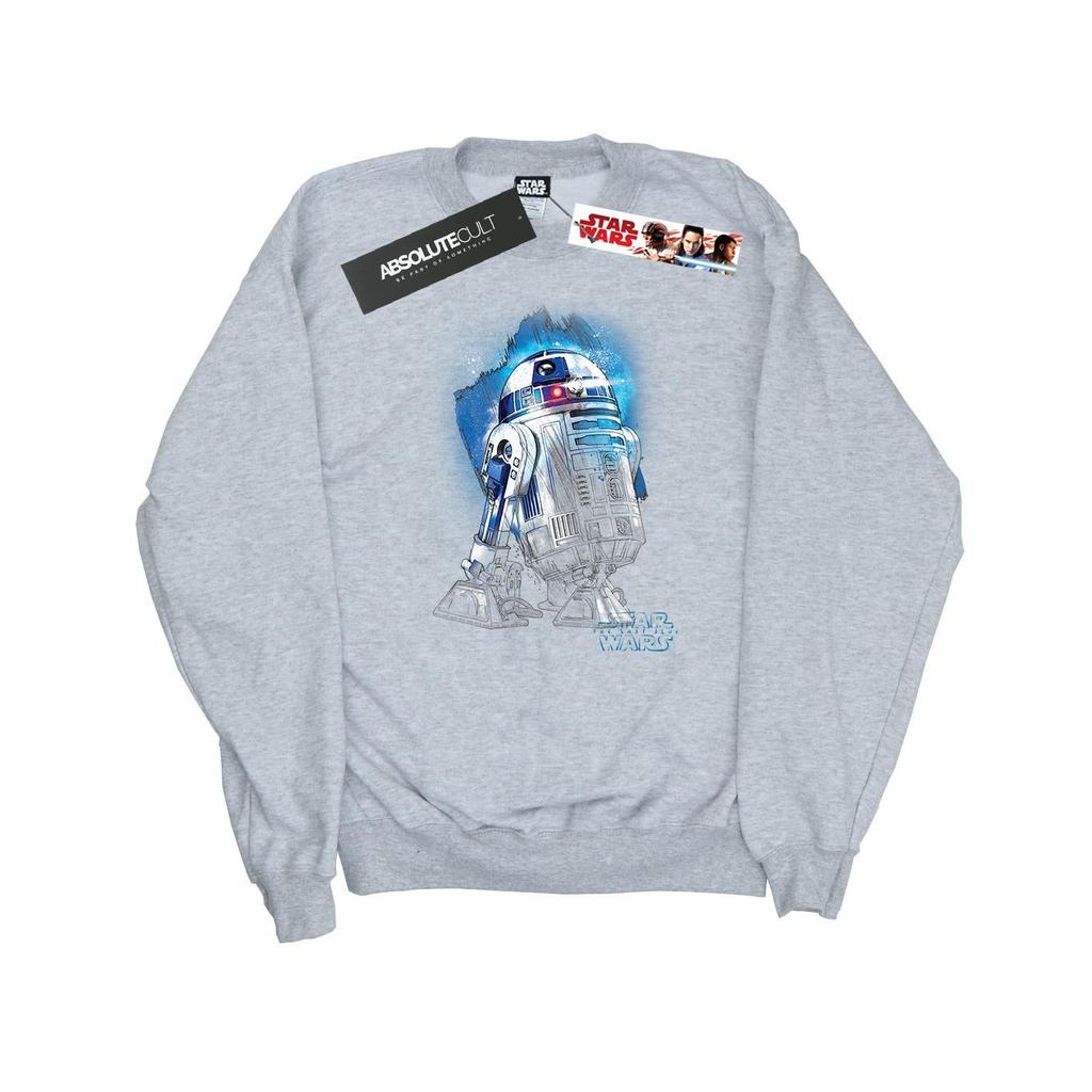 Star Wars Mens The Last Jedi R2-D2 Brushed Sweatshirt