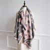 Роскошный зимний кашемировый шарф для женщин с принтом, теплые шали-пашмины, толстое одеяло, элегантное пончо для леди, объемные палантины, буфанда