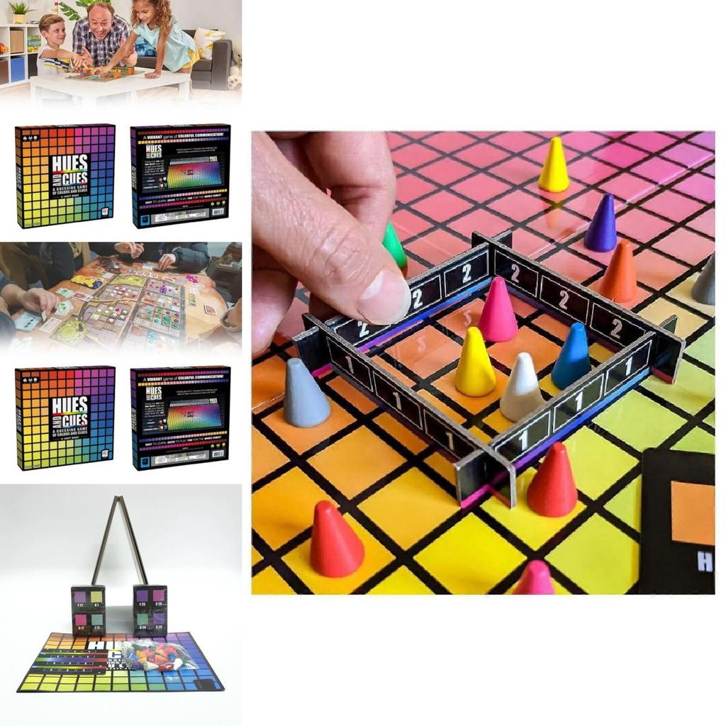 Hues And Cues A Guessing Game Of Colors Clues Puzzle Toy With Plastic Components For Family And Party Activities