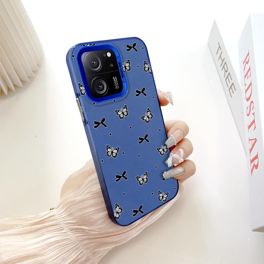 Окрашенный узор, цветной серебристый, двухсторонний, жесткий, противоударный чехол для телефона Xiaomi Redmi Poco