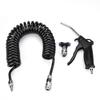 Black Air Duster Gun Pneumatic Wind Blowing Kit Set with Small EU Connector PU Hose