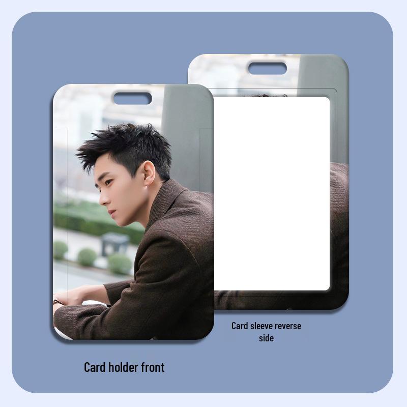 Пластиковый выдвижной держатель для ID-карт и пропусков Zhai Zilu для студентов и работников