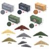 50 ШТ. MOC Военные мешки с песком Строительные блоки Совместимые Солдаты WW2 Кирпичи DIY Детали армейской сцены Игрушки Аптечка Оружие набор