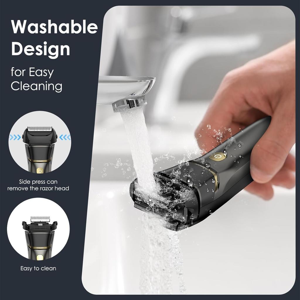 Электробритва для мужчин, перезаряжаемая, бритвенные станки, триммер, водонепроницаемая сеточная бритва со светодиодным дисплеем для стрижки бороды